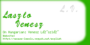 laszlo venesz business card